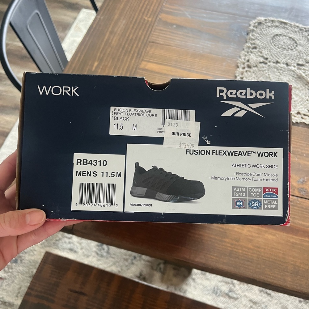 Reebok Black Steel Toe Athletic Work Shoe